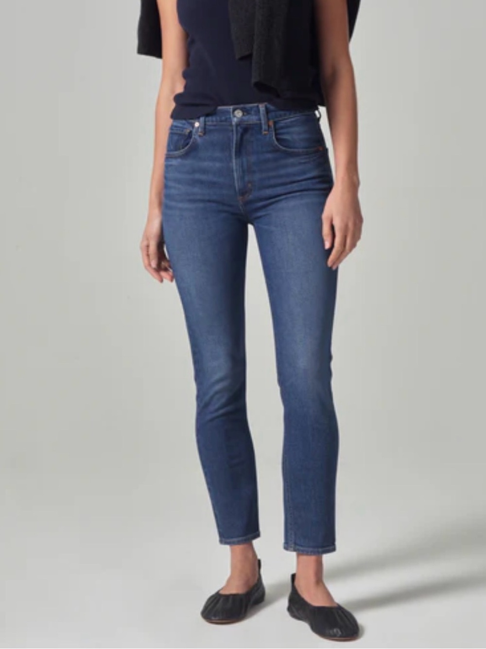 Citizens of Humanity Isola Straight Crop — Crispen Wash, Size 29